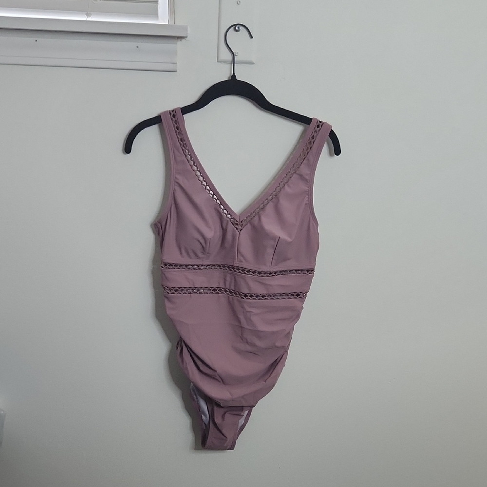 Cupshe Mauve One Piece Swimsuit